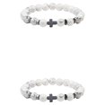 thumbnail image 1 of Pulseras de obsidiana Jumpingount con cuentas de piedra Natural para hombre Tipo 10 2Conjunto, 1 of 6