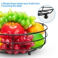 thumbnail image 7 of Bextsrack Fruit Basket Vegetable Bowl with Banana Hanger for Counter, Black, 7 of 7