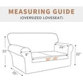 thumbnail image 2 of 100% Waterproof Oversized Loveseat Couch Cover, Dual Waterproof Sofa Cover, Stretch Jacquard Sofa Slipcover, Leakproof Furniture Protector for Kids, Pets, Dog and Cat,Light Gray, 2 of 12