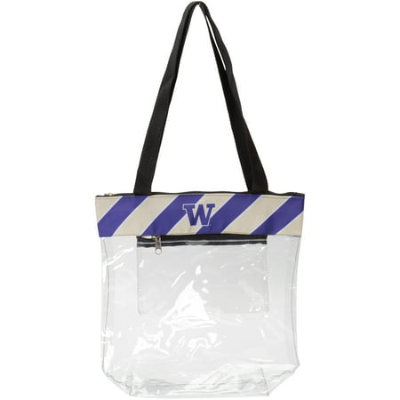 Washington Huskies Clear Stadium Tote Bag with Stripe - No Size - 0