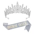 thumbnail image 1 of Coronas de CumpleañOs para Mujer Juego de y Banda de Reina de CumpleañOs Plateada Diadema de Princesa con Diamantes de ImitacióN para la Fiesta del DíA de Nacimiento, 1 of 7
