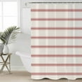 thumbnail image 2 of 60x72 Inch Shower Curtains for Bathroom Red Striped Fabric Bath Curtain Decor Rustic Red Stripe Modern Art Beige Waterproof Restroom Curtains Shower Set Accessories with 12 Hooks 60 Inch, 2 of 6