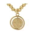 thumbnail image 2 of Pulsera San Benito Aros rojos Chapa de Oro 18K Horoz WH550, 2 of 5