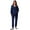 Dark Blue, variant on 2 Piece Sets for Women Zip Up Hoodie Sweatshirts Drawstring Fleece Sweatpants Winter Matching Sets Fall