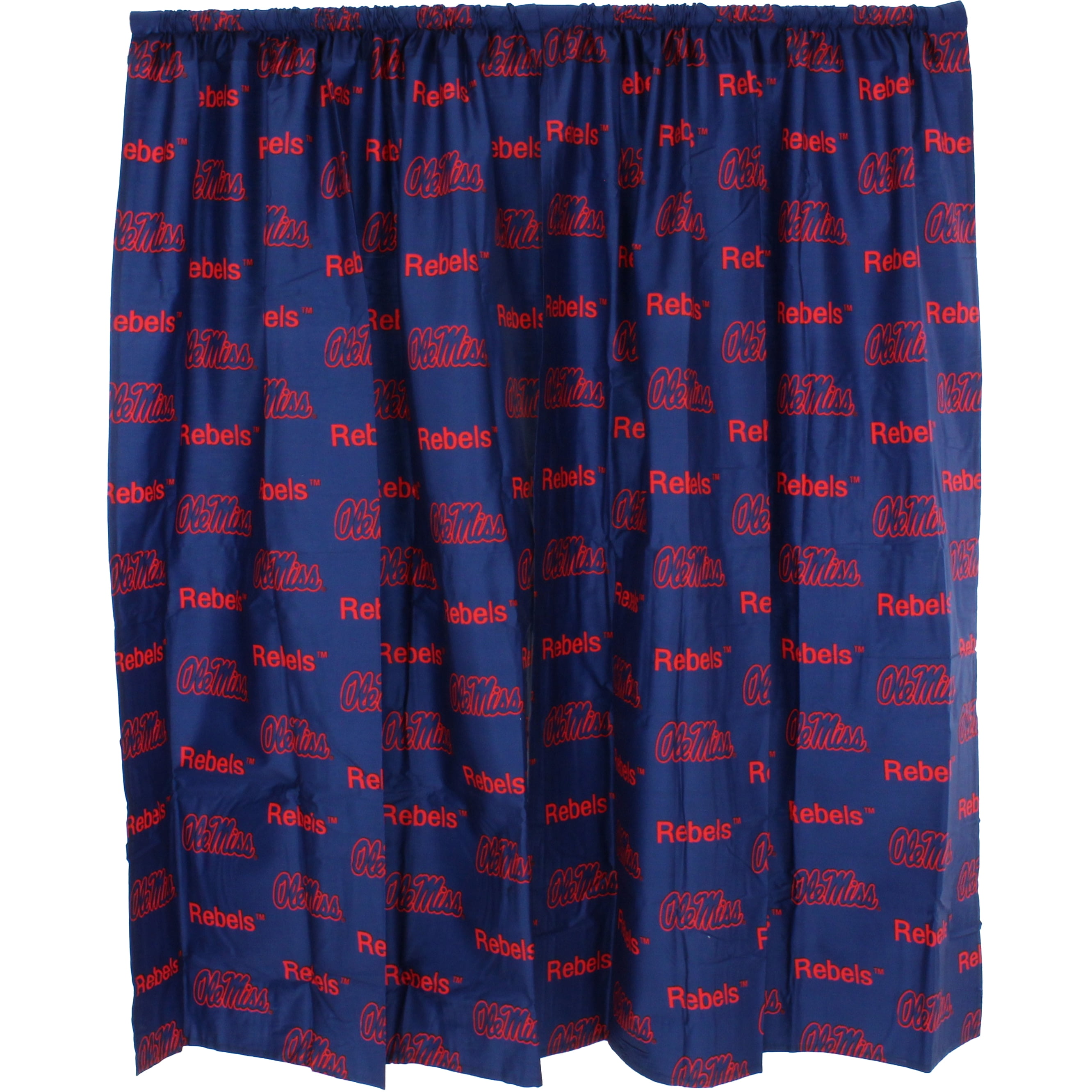 Mississippi Rebels 100% Cotton, 63" Curtain Panels, Set of 2