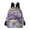 Elegant Cat with Lilac Flowers Hat, variant on Mini Backpack Purse for Women Quilted Casual Daypack Small Travel Shoulder Bag, Eagle Mountains Tree Circle