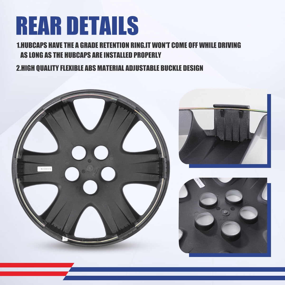 1 Pack 15" Hubcap Wheel Cover for 2005-2008 Toyota Corolla,Wheel Rim Cover,Compatible with Steel Wheels,Snap on Hub Caps Replacement,PP Material,Lacquer