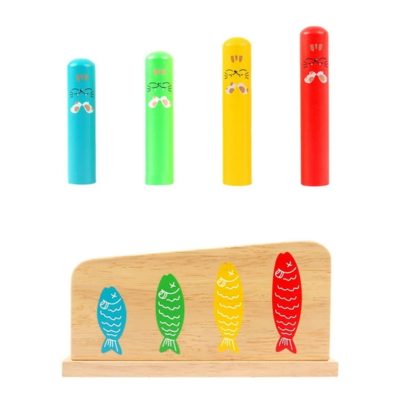 Innovative Wooden Educational Toy Cat Fish Interaction Game Stick Igniting Children Imagination And Dexterity