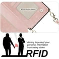 thumbnail image 4 of Crossbody Wallet Case for iPhone 14 with RFID Blocking Card Slot Holder, Magnetic Flip Folio Purse Case, PU Leather Zipper Handbag with Detachable Lanyard Strap 6.1 Inch 5G (Rose Gold), 4 of 15