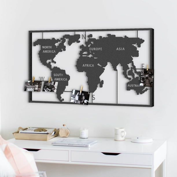 Metal World Map 9029 Contemporary Wall Art Panels Continental Home Office Living Room Decor Com - World Map Home Decor Metal World Map 9029 Contemporary Wall Art Panels Continental Home Office Living Room Decor Com - World Map Home Decor