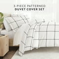 thumbnail image 6 of Duvet Cover Set - Ultra Soft & Breathable - Gray Plaid for Queen Size Bedding by Comfort Canopy, 6 of 15