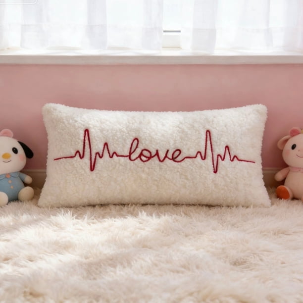 Funda de Almohada de San Valentín con Pareja Bordada