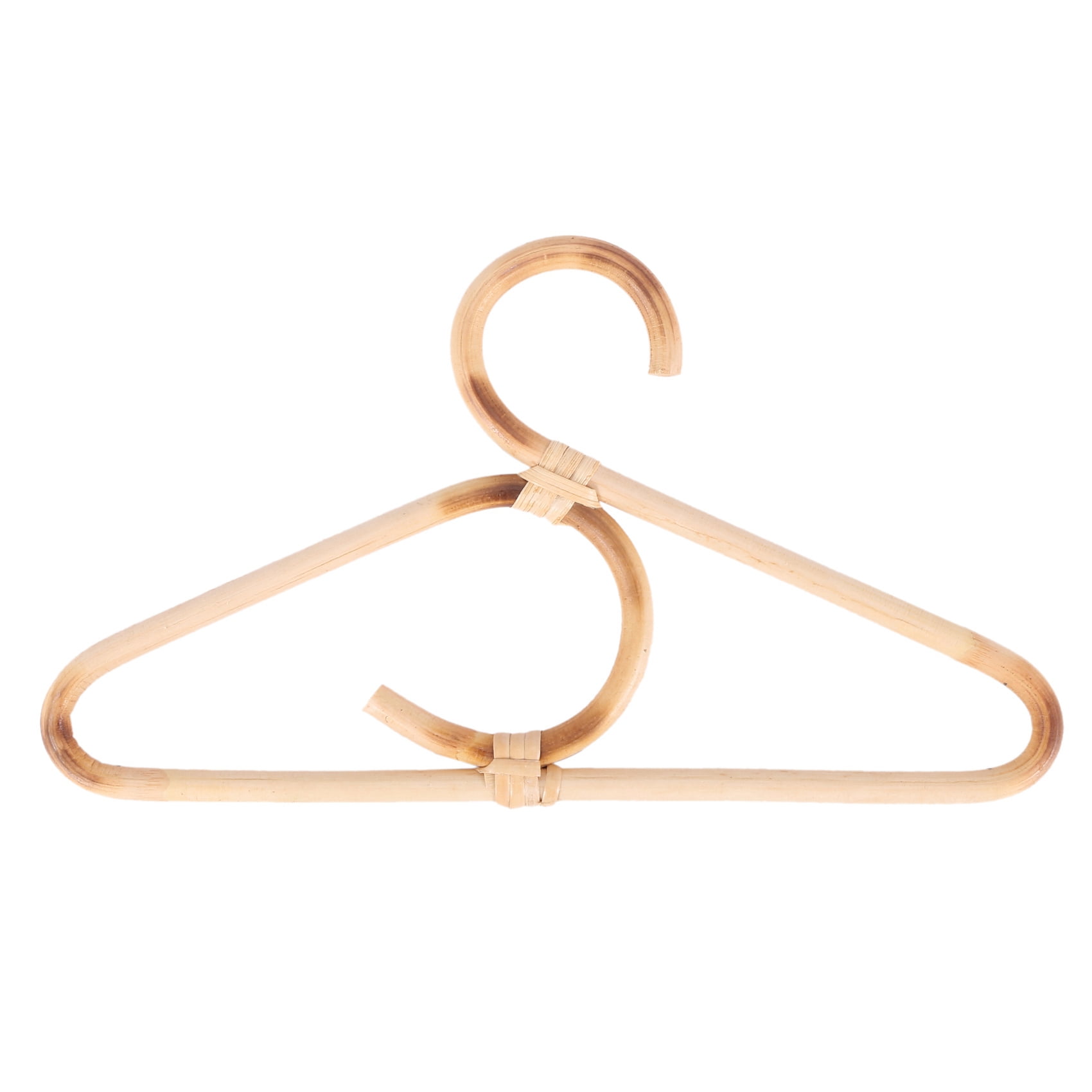 4X Rattan Clothes Hanger Style Kids Garments Organizer Rack Children Hanger Kids Room Decoration Hanger for Clothes