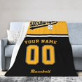 thumbnail image 6 of Custom Baseball City Plush Throw Blanket Personalized Any Name and Number for Men Women Youth Gift, 6 of 6