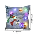 thumbnail image 3 of SLYNSHome Christmas Throw Pillow Cover with LED Lights,Light-up Winter Pillow Cases 18x18 inch Pillowcase Holiday Cushion Case for Couch Bed Sofa Decor, 3 of 7