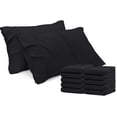 thumbnail image 1 of Fundas de almohada Utopia Bedding King, tamaño king, 20 x 40 cm, paquete de 12 unidades, color negro, 1 of 7