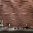 thumbnail image 2 of Fasade Easy Installation Waves Argent Copper Backsplash Panel for Kitchen and Bathrooms (18 sq ft Kit), 2 of 2