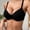 Women's Full Coverage Underwire-Black, variant on Women's Full Coverage Underwire Bra Breathable Thin Padded Push Up Lingerie Side Support Anti-Sagging Brassiere with 3-Row Hook and Eye