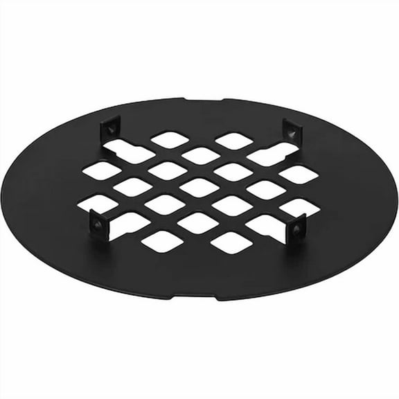 4-1/4" Od Casper Brass Snap-In Snapin Shower Strainer Grate Flat Black - New