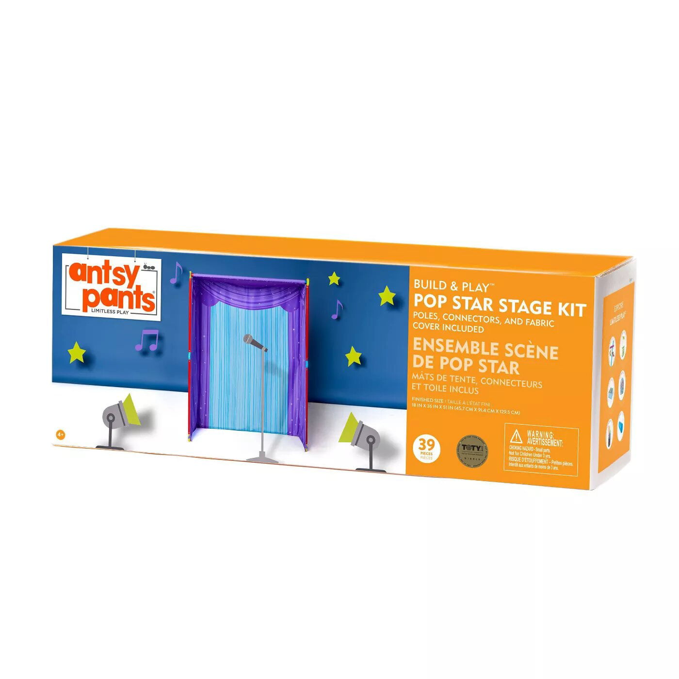 Antsy Pants Build and Play Kit 45.7 cm x 91.4 cm x 129.5 cm POP Star Stage 