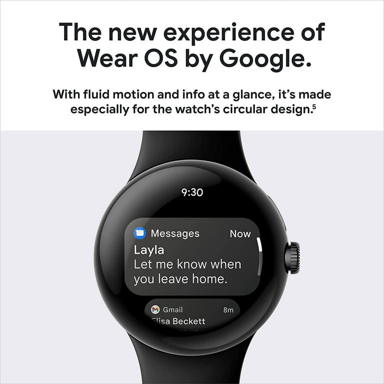 Google Pixel Watch - Android Smartwatch with Activity Tracking - Heart Rate  Tracking Watch - Matte Black Stainless Steel case with Obsidian Active
