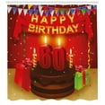 thumbnail image 3 of Ambesonne Colorful Shower Curtain, Birthday Party Cakes, 69"Wx84"L, Multicolor, 3 of 3