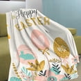 thumbnail image 5 of HongHeng Easter Eggs Throw Blanket, Cute Soft Ligtweight Blanket, Durable Cozy Anti-Pilling Flannel Fleece Blanket for Baby Kids Girls Gift Home Decor 27x39 in, 5 of 7