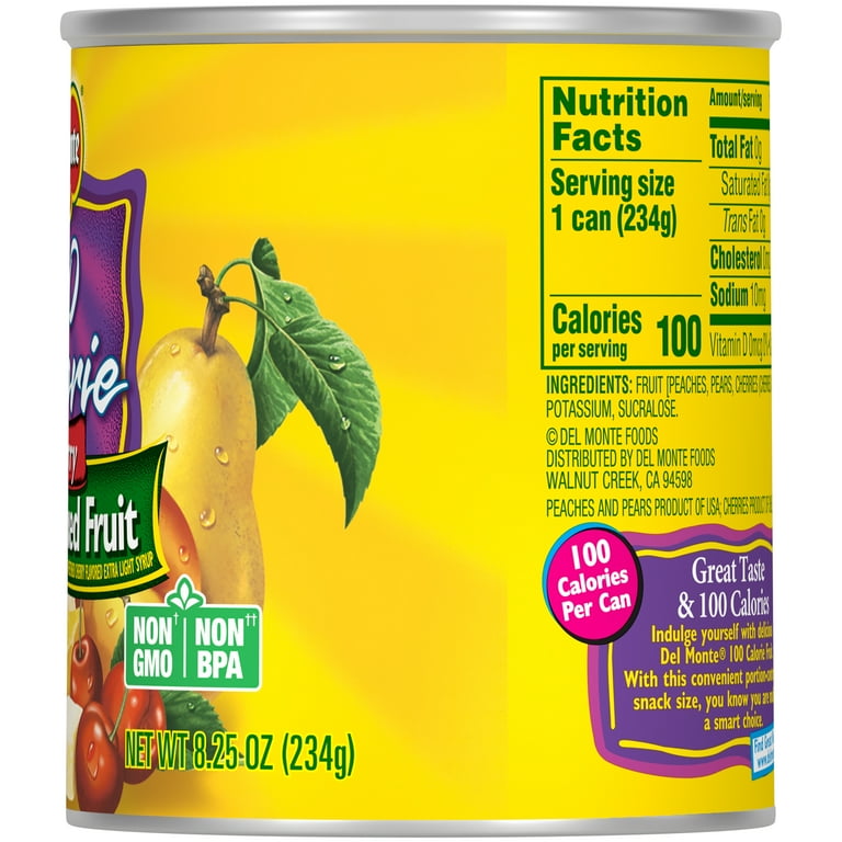Del Monte Canned Fruit Nutrition Facts