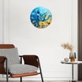 thumbnail image 3 of Non-Ticking Silent Wall Clocks Battery Operated Personalized Decor Clock for Living Room,Bedroom-Beautiful Blue Butterflies Flying Among The Flowers Beautiful(10inch), 3 of 4