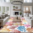 thumbnail image 4 of Area Rug 60×96in, Watercolor Ocean Starfish Sea Coral Floor Carpet Living Room Rug, Colorful Marine Life Non-Slip Welcome Mat Indoor Rugs for Bedroom Dining Room, 4 of 9