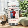 thumbnail image 4 of Personalized To My Son Gifts From Mom - Gifts For Son, Men, Boy, Kid - Son Tumbler - Son Gifts - Custom Valentine, Christmas, Birthday Gifts For Son From Mom, Mother, Mama, Mommy, 4 of 6