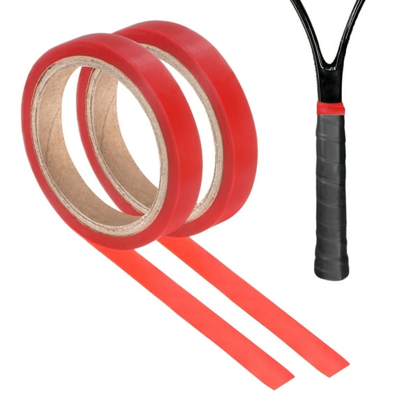 Uxcell 2-Pack Grip Finishing Tape Racket Wrap Grip Racquet Tapes for Pickleball/Racquetball/Badminton Red