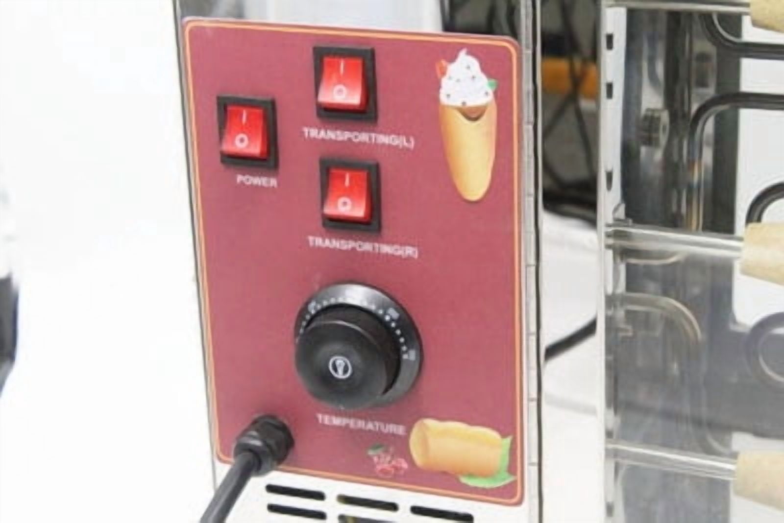 Commercial Electric Ice Cream Cone Cake Roll Maker Cake Oven Machine with 16pcs Roll Mold 110V