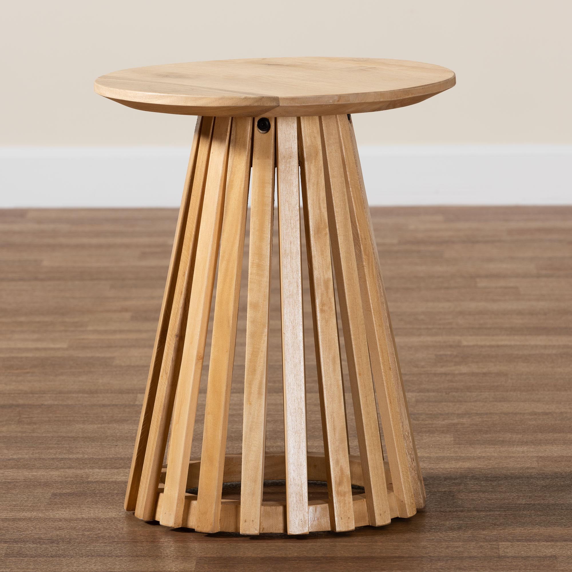 bali & pari Caribic Modern End Table, Natural Brown