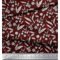 thumbnail image 2 of Soimoi Cotton Poplin Fabric Leaves & Floral Block Print Sewing Fabric Yard 42 Inch Wide, 2 of 3