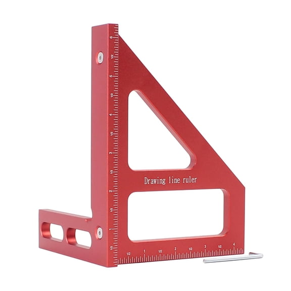 3D Multi-Angle Measuring Ruler, Precision Woodworking Layout Square, 45° 90° Angle Tool, Aluminum Alloy