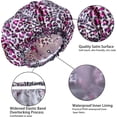 thumbnail image 3 of HUGFEGWE 4 PCS Shower Caps for Women, Elastic and Reusable Bath Caps, Double Waterproof Layers Shower Cap, Bathing Shower Caps, Environmental Protection Hair Bath Hat - Printed Color AZ824-28638, 3 of 8
