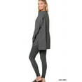 thumbnail image 3 of Zenana Women's Soft Brushed Fabric Round Neck Long Sleeve Top & Leggings - 2 Pieces Set, 3 of 6
