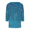 thumbnail image 7 of Juslio Womens Shirts V-Neck 3/4 Sleeve Tees Print Graphic Blouses Casual Loose, 7 of 7
