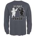 thumbnail image 1 of Let's Make A Panda Funny Mens Long Sleeve T Shirt Charcoal LG, 1 of 1