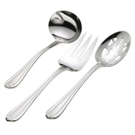 Gorham Melon Bud Frosted 3-Piece Stainless Steel Flatware Hostess Set