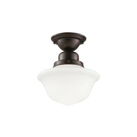 - Hudson Valley Edison Collection 1 Light Semi Flush Old Bronze 1609F-OB