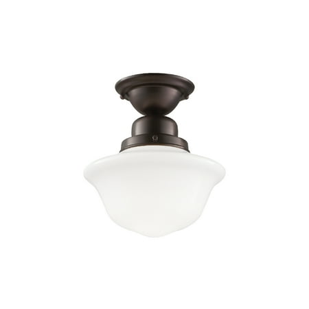 Hudson Valley Edison Collection 1 Light Semi Flush Old Bronze