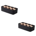 thumbnail image 1 of kurtrusly Storage Box Strong Practicality Wide Application Detachable Partition Large Capacity Plastic Storage Box Ladder Layered Black Rectangular 8-cell 2Set, 1 of 6