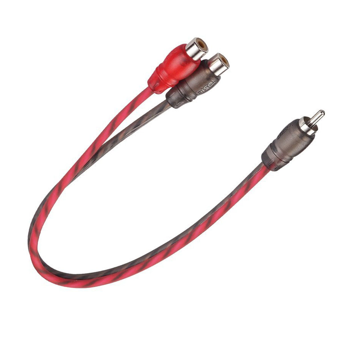 2 Pack 1 Male to 2 Female RCA Splitter Triple Shield Inteconnect Car Home Audio