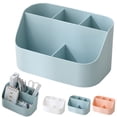 thumbnail image 5 of Desktop Compartment Storage Box for Desk Organization,Multifunction Plastic Organizer for Cosmetics Stationery Vanity Table Home Office Use,desk organizer,Blue,1PC, 5 of 5
