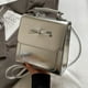 thumbnail image 5 of Mochila Color Sólido para Mujer Con Lazo Bolso Bandolera Femenino Cuero PU (Plata), 5 of 8
