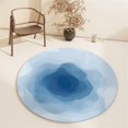 thumbnail image 2 of Funny Bath Mat Cute Gradient Area Rug Soft Round Plush Rug for Shower Bathtub Bedroom Living Room (Blue, 23"x 23"), 2 of 4