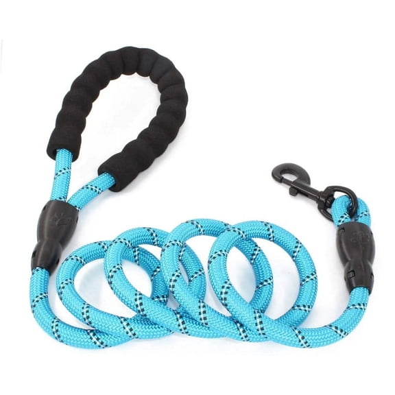 Doggy Tales Braided Rope Leash Blue