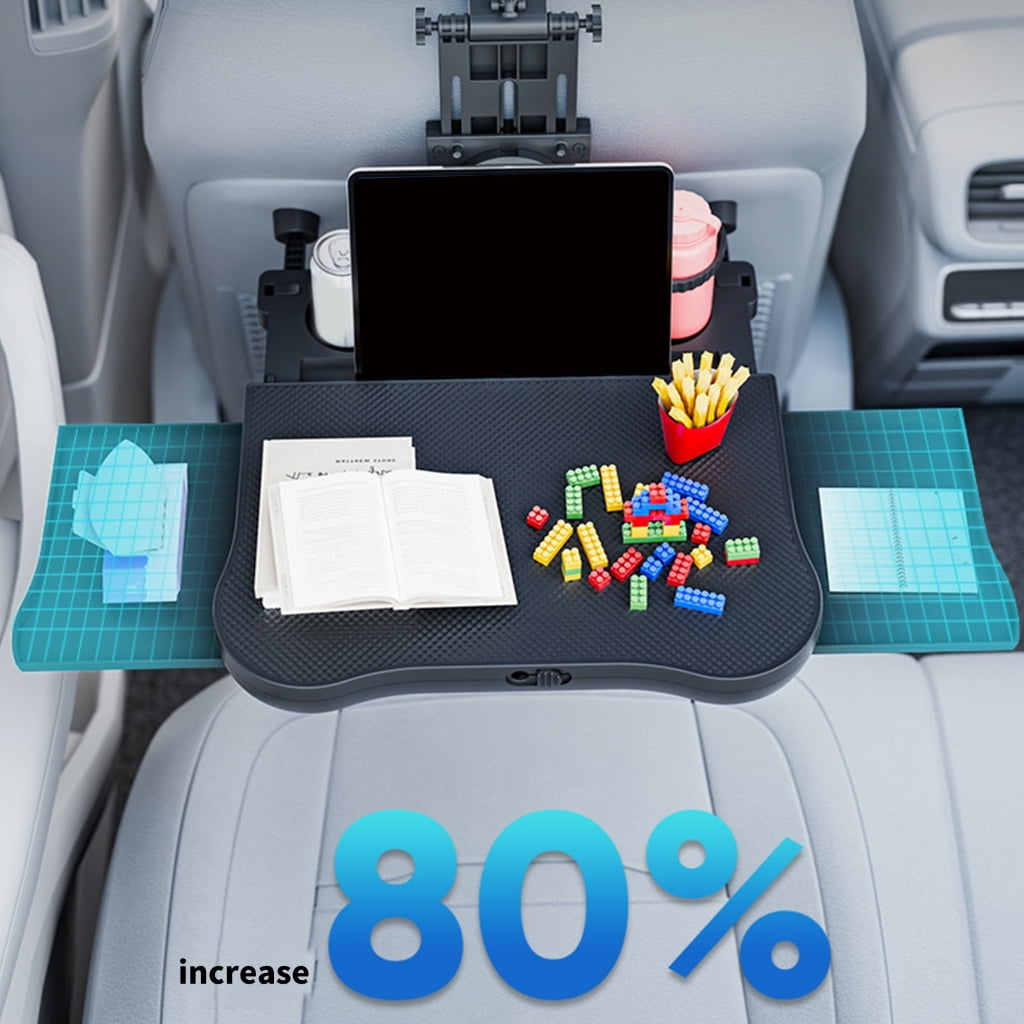 Zeiwohndc Car Seat Organizers Tray Table Not Slip Mat Cup Holders Phone Stand For Kids